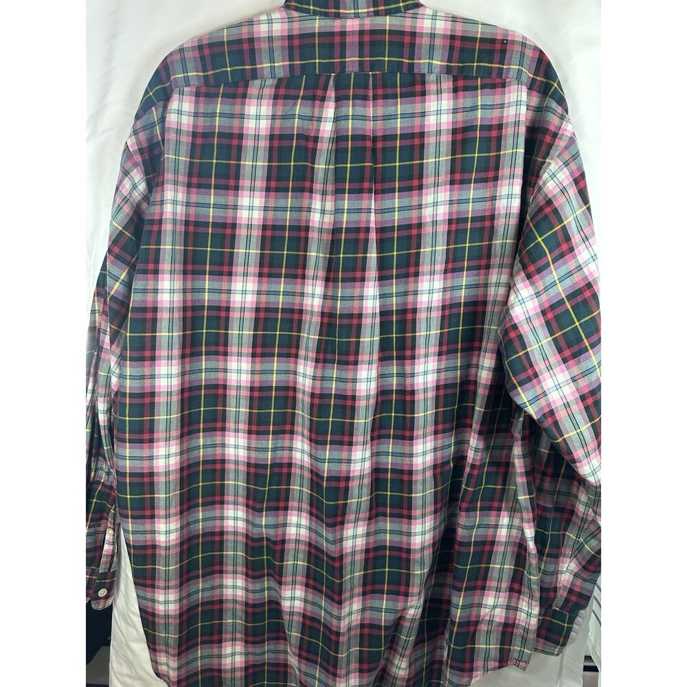 Ralph Lauren Blake Men’s Large Pink Plaid Button Down Shirt 100% Cotton - Picture 4 of 6
